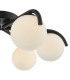Orlena 6 Light Flush Matt Black and Opal Glass-7