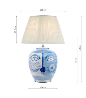 Picasso Table Lamp Multi-Coloured Ceramic With Shade-2