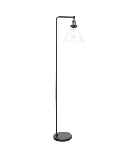 Ray Floor Lamp Antique Brass and Glass-1