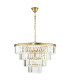 Rhapsody 6 Light Chandelier Crystal and Natural Brass-1