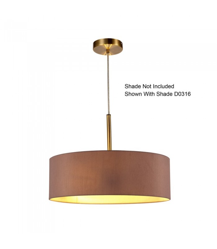 Antique Brass 3m 3 Light E27 Universal Ceiling Pendant, Suitable For A Vast Selection Of Shades - 18