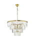 Rhapsody 6 Light Chandelier Crystal and Natural Brass-7