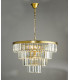 Rhapsody 6 Light Chandelier Crystal and Natural Brass-8