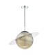 Saturn Ceiling Pendant Planet Style Glass and Polished Chrome-1