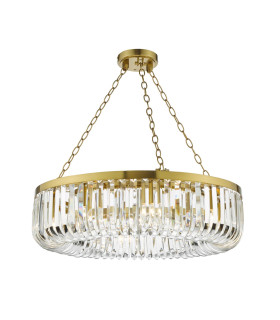 Sigourney 8 Light Ceiling Pendant Satin Gold and Crystal-1