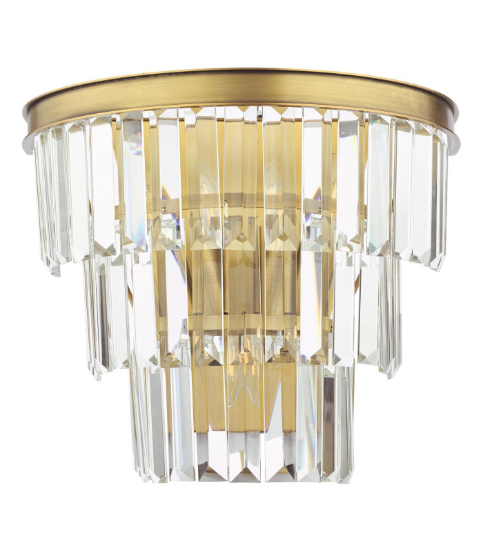Rhapsody 3 Light Wall Light Crystal and Bronze-3