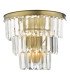 Rhapsody 3 Light Wall Light Crystal and Bronze-4