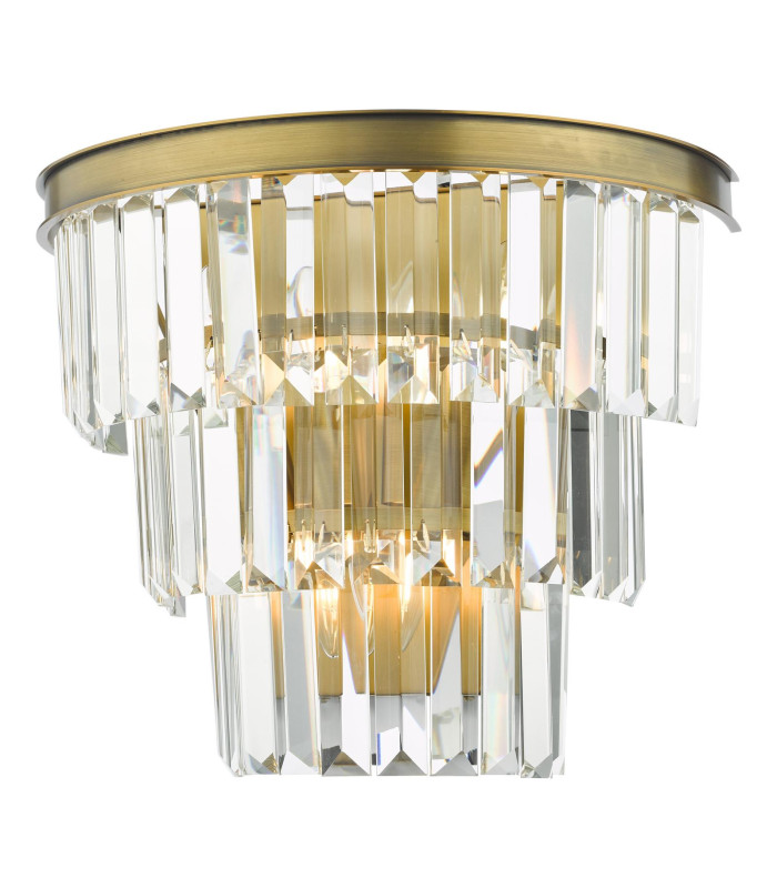Rhapsody 3 Light Wall Light Crystal and Bronze-4
