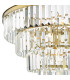 Rhapsody 6 Light Chandelier Crystal and Natural Brass-11