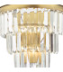 Rhapsody 3 Light Wall Light Crystal and Bronze-5
