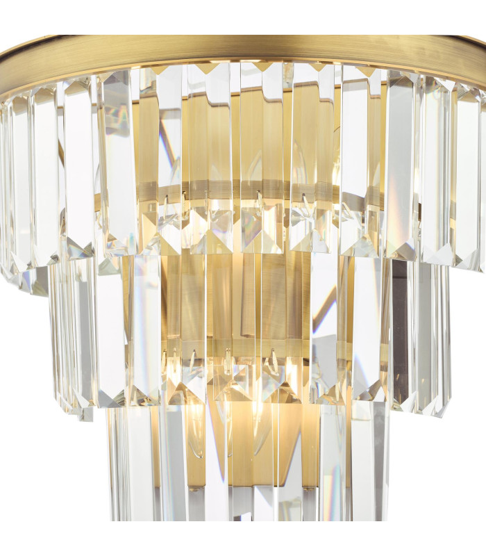 Rhapsody 3 Light Wall Light Crystal and Bronze-5