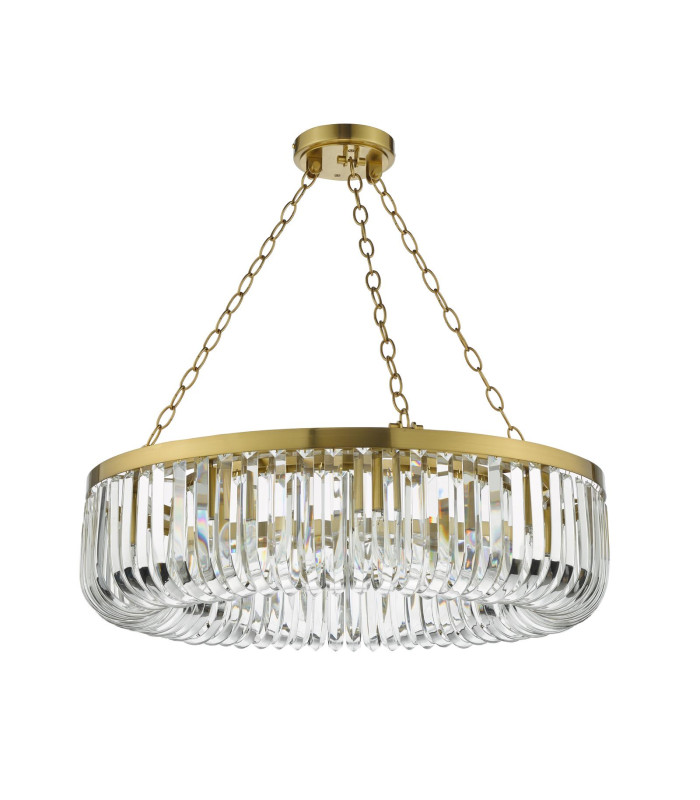 Sigourney 8 Light Ceiling Pendant Satin Gold and Crystal-5