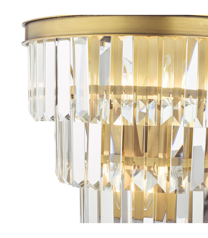 Rhapsody 3 Light Wall Light Crystal and Bronze-6