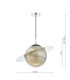 Saturn Ceiling Pendant Planet Style Glass and Polished Chrome-6