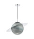 Saturn Ceiling Pendant Planet Style Glass and Polished Chrome-7