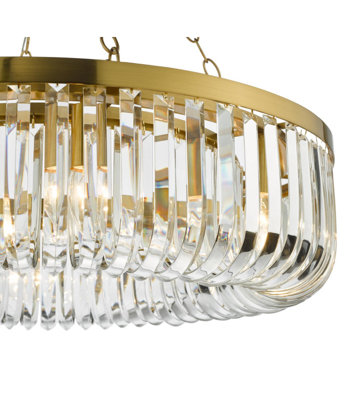Sigourney 8 Light Ceiling Pendant Satin Gold and Crystal-7