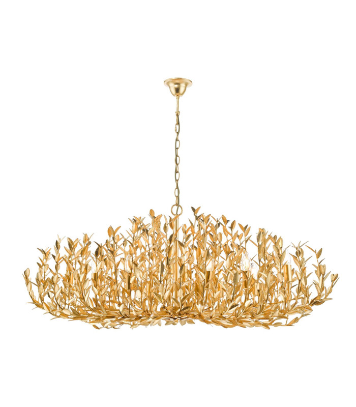Silvius Oval Ceiling Pendant Gold Leaf-1