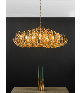 Silvius Oval Ceiling Pendant Gold Leaf-2