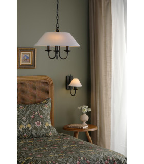 Sivan 3 Light Ceiling Pendant Matt Black With Shade-2
