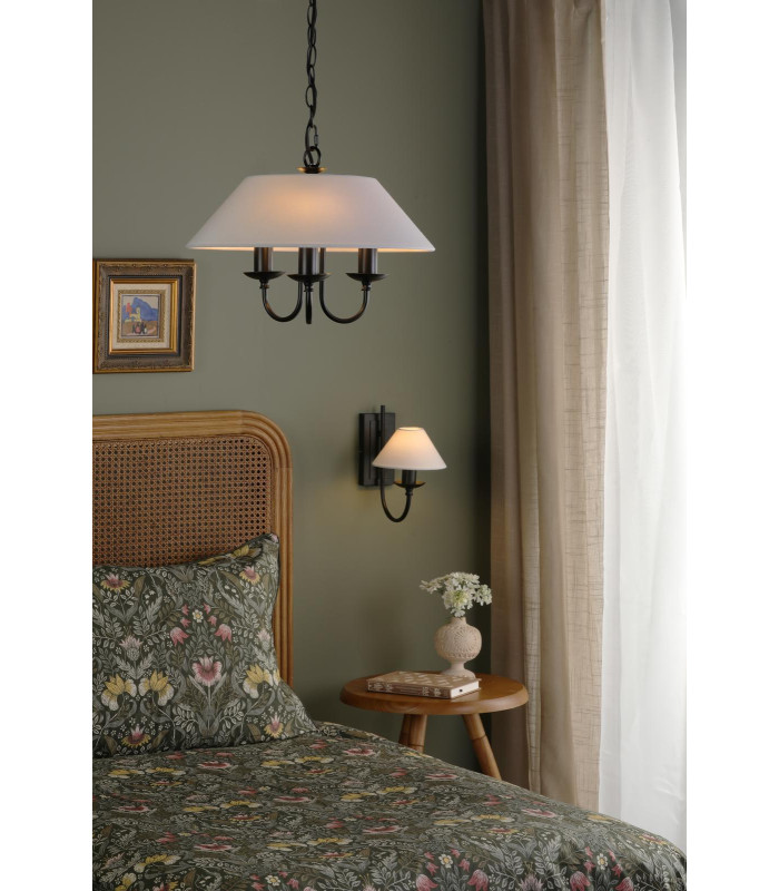 Sivan 3 Light Ceiling Pendant Matt Black With Shade-2