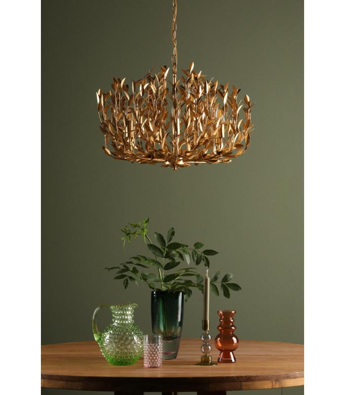 Silvius 9 Light Ceiling Pendant Gold Leaf-3