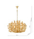 Silvius 9 Light Ceiling Pendant Gold Leaf-4