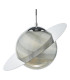 Saturn Ceiling Pendant Planet Style Glass and Polished Chrome-11