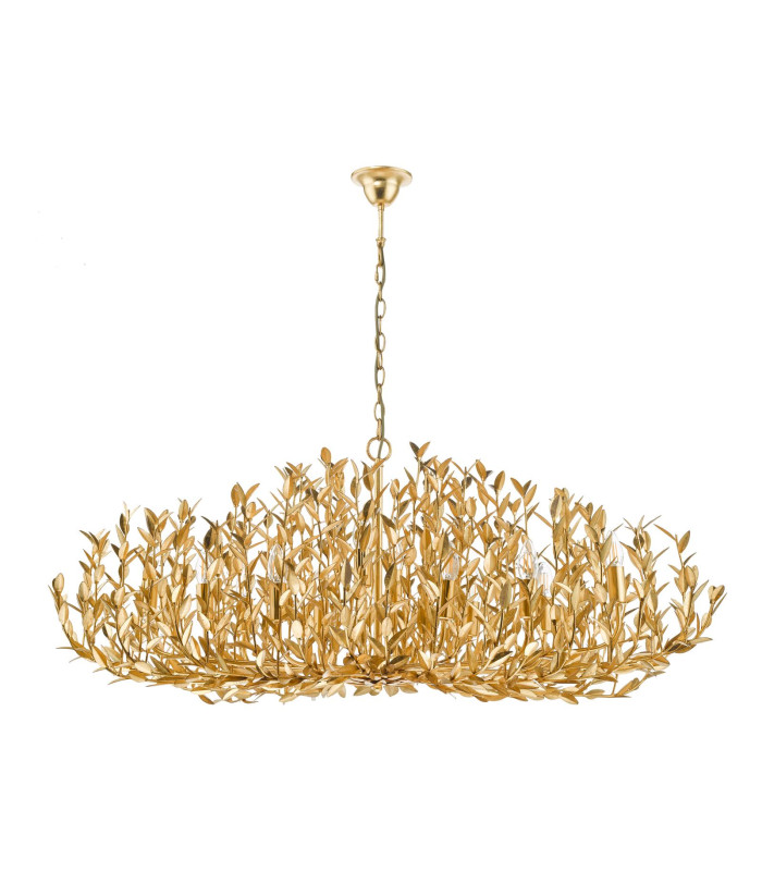 Silvius Oval Ceiling Pendant Gold Leaf-5