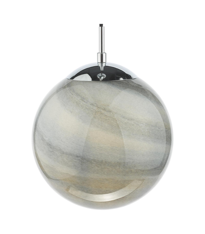 Saturn Ceiling Pendant Planet Style Glass and Polished Chrome-12