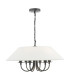 Sivan 6 Light Ceiling Pendant Matt Black With Shade-1