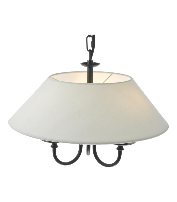 Sivan 3 Light Ceiling Pendant Matt Black With Shade-6