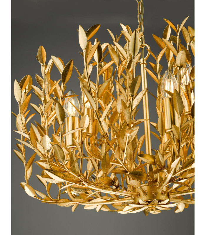 Silvius 9 Light Ceiling Pendant Gold Leaf-7