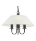 Sivan 3 Light Ceiling Pendant Matt Black With Shade-7