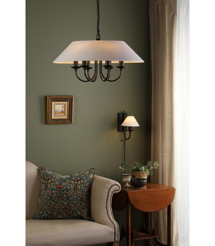 Sivan Plugged Wall Light Matt Black With Shade-2