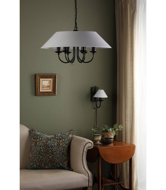 Sivan Plugged Wall Light Matt Black With Shade-3
