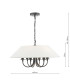 Sivan 6 Light Ceiling Pendant Matt Black With Shade-6