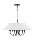 Sivan 6 Light Ceiling Pendant Matt Black With Shade-7