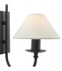Sivan Plugged Wall Light Matt Black With Shade-6