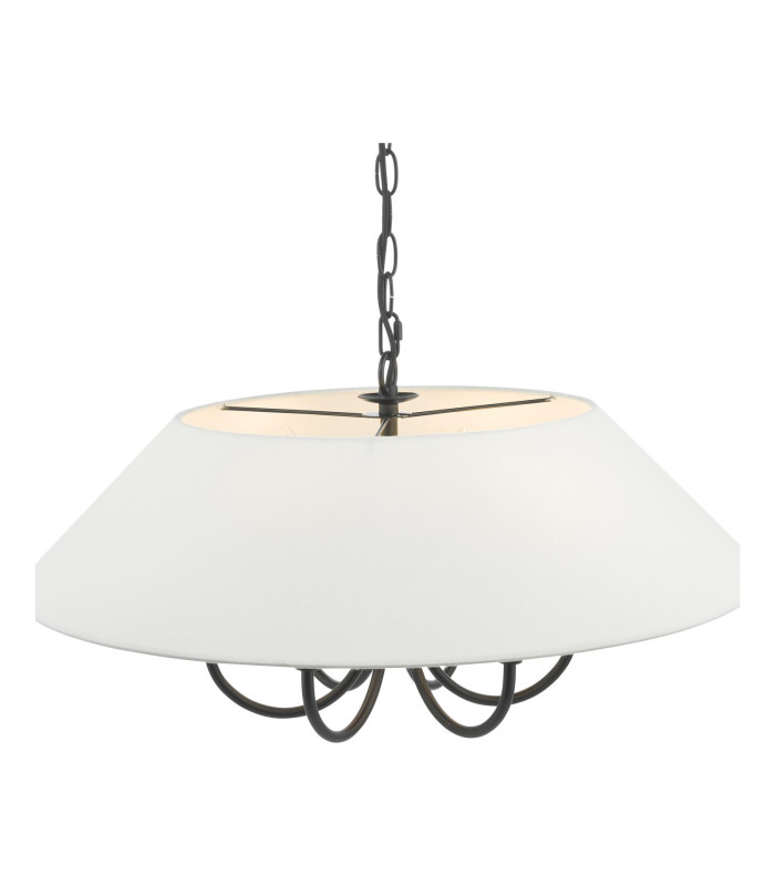 Sivan 6 Light Ceiling Pendant Matt Black With Shade-8