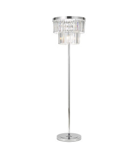 Angel 6 Light Floor Lamp Crystal and Polished Chrome-1
