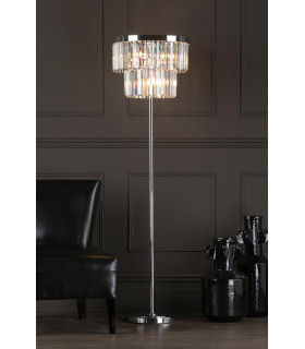Angel 6 Light Floor Lamp Crystal and Polished Chrome-2