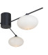Jasper 3 Light Semi Flush Ceiling Matt Black Opal glass-6