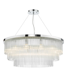 Alpheios Chandelier Polished Chrome Glass-1