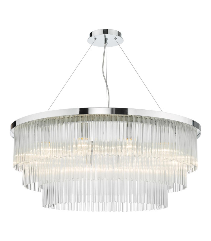 Alpheios Chandelier Polished Chrome Glass-1