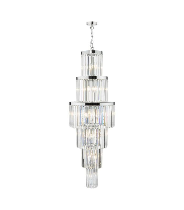 Angel 28 Light Chandelier Crystal and Polished Chrome-1