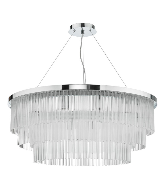 Alpheios Chandelier Polished Chrome Glass-3