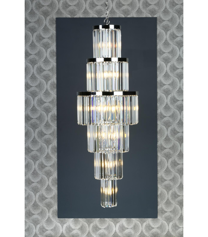 Angel 28 Light Chandelier Crystal and Polished Chrome-2