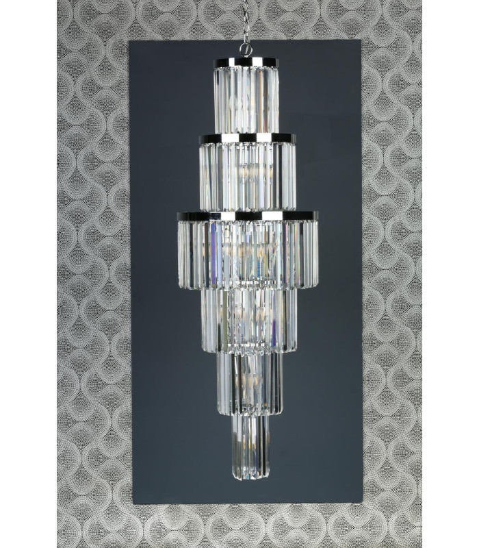 Angel 28 Light Chandelier Crystal and Polished Chrome-3