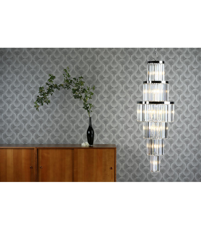 Angel 28 Light Chandelier Crystal and Polished Chrome-4