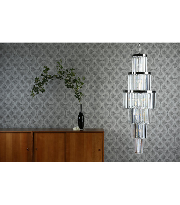Angel 28 Light Chandelier Crystal and Polished Chrome-5